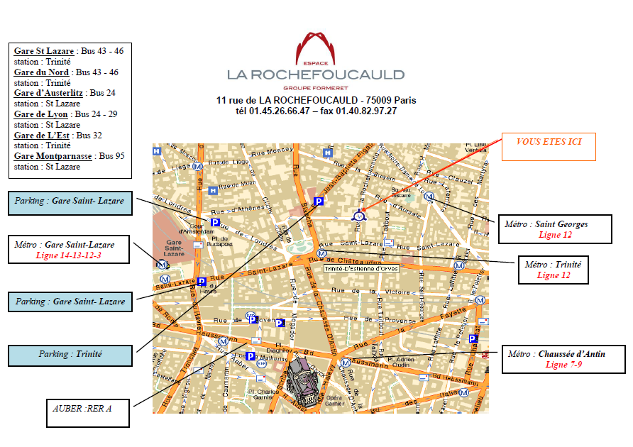 Plan LA ROCHEFOUCAULD
